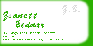 zsanett bednar business card