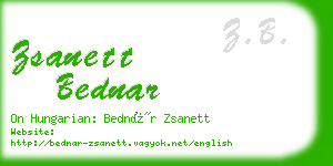 zsanett bednar business card